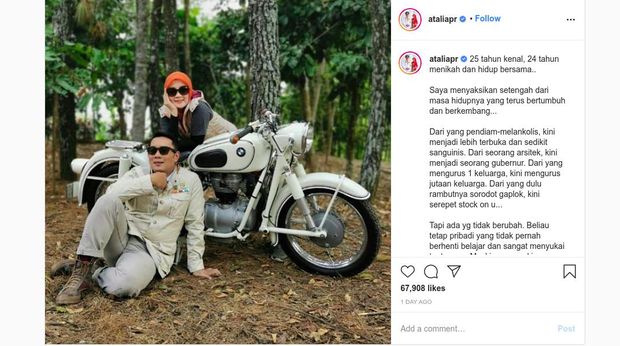 Ridwan Kamil dan Atalia Praratya