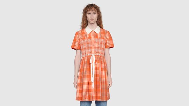 dress tartan gucci
