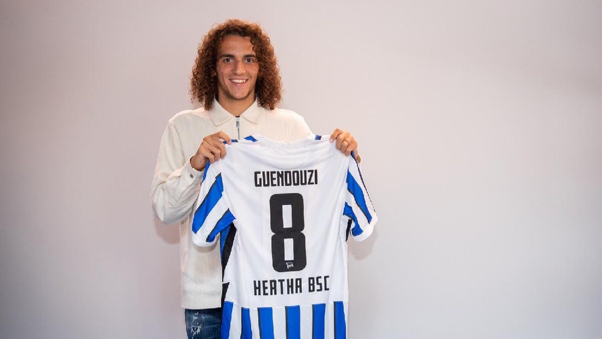 Matteo Guendouzi resmi bergabung dengan Hertha Berlin. Foto: Twitter @MatteoGuendouzi