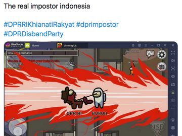 Protes Omnibus Law Pakai Meme Game Among Us Protes Omnibus Law Pakai Meme Game Among Us