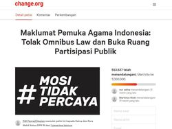 Muncul Petisi Online Pemuka Agama Tolak Omnibus Law