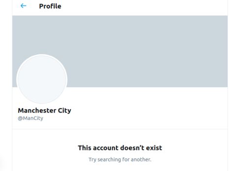 akun twitter manchester city hilang
