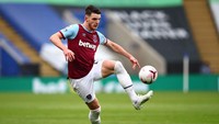 Pertama adalah Declan Rice. Gelandang bertahan muda West Ham United ini terus matang dan sudah menembus skuad Timnas Inggris (Getty Images)