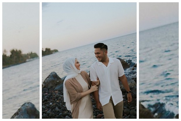 Kesha Ratuliu & Adhi Permana/Foto: Instagram.com/kesharatuliu05 Kesha Ratuliu dan Adhi Permana foto prewedding di Bali