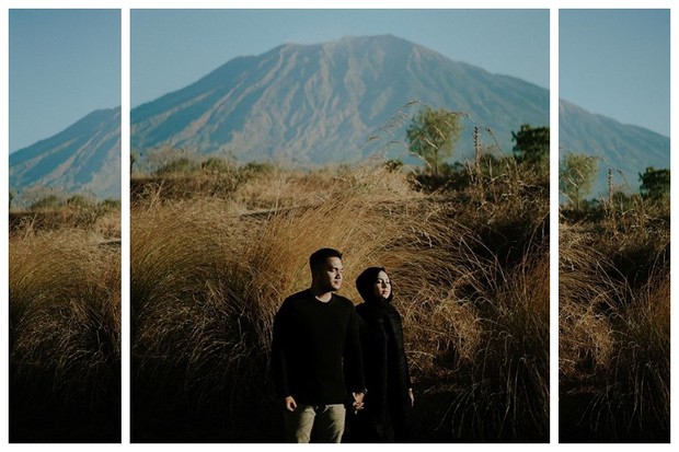 Kesha Ratuliu & Adhi Permana/Foto: Instagram.com/kesharatuliu05 Kesha Ratuliu dan Adhi Permana foto prewedding di Bali