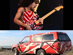 Fans Berat, Pemilik Pikap Ini Cat Mobilnya Mirip Gitar Eddie Van Halen