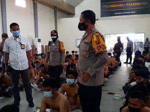 Demo Tolak Omnibus Law di Palembang, 180 Orang Diamankan-Molotov Disita
