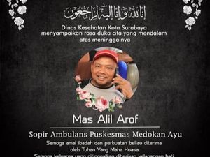 Sopir Ambulans Puskesmas di Surabaya Meninggal Terpapar COVID-19