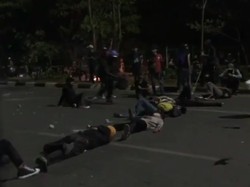 Tolak Omnibus Law, Pedemo di Makassar Tidur di Jalan