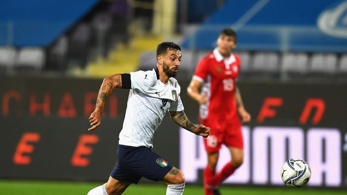 Francesco Caputo bikin debut oke di Timnas Italia. (Foto: Getty Images/Claudio Villa)