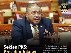 Jokowi Kunker Saat Ada Demo, PKS: Presiden Jangan Balik Badan