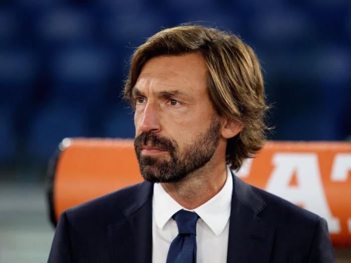 ROME, ITALY - SEPTEMBER 27:  Juventus head coach Andrea Pirlo looks on during the Serie A match between AS Roma and Juventus at Stadio Olimpico on September 27, 2020 in Rome, Italy.  (Photo by Paolo Bruno/Getty Images)