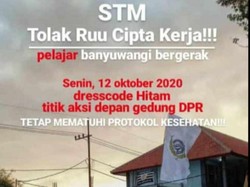 Beredar Poster Ajakan Demo Omnibus Law untuk Pelajar Banyuwangi