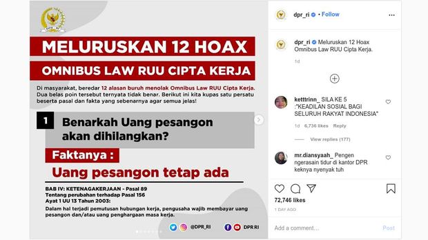 Hoax & Fakta Omnibus Law DPR