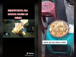 Kocak! Pendemo Omnibus Law Ini Asyik Makan Nasi Padang dan Soto Ayam