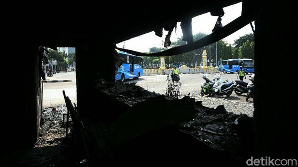 Potret Pospol Harmoni yang Hangus Usai Dibakar Massa