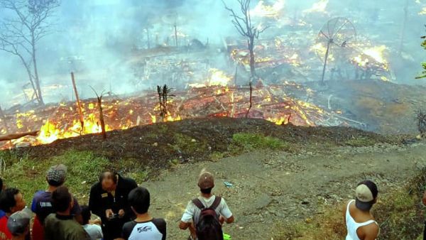Sedih! Kampung Adat Cengkuk Ludes Terbakar