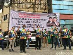 Perkumpulan Pedagang Pasar Tunjungan Deklarasi Dukung Machfud-Mujiaman 