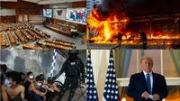 Top 5 Foto Pekan Ini: Demo Omnibus Law-Trump Copot Masker