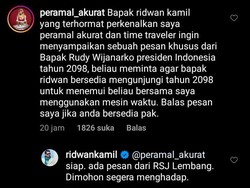 Canda Ridwan Kamil ke Peramal Akurat yang Ajak Bertemu Presiden RI 2098