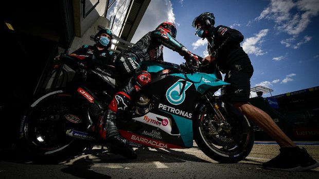 Fabio Quartararo di kualifikasi MotoGP Prancis 2020.
