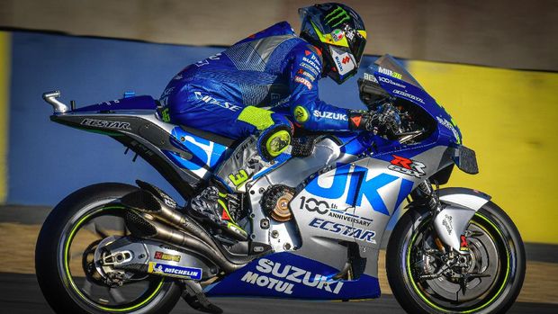 Joan Mir di kualifikasi MotoGP Prancis 2020.
