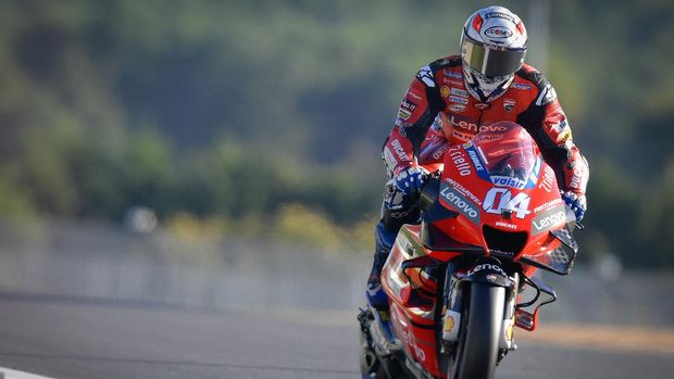 Andrea Dovizioso di kualifikasi MotoGP Prancis 2020.