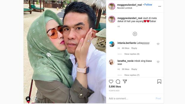 Meggy Wulandari dan suami baru