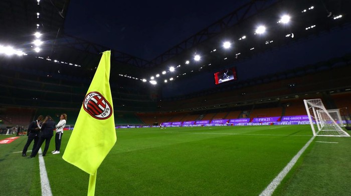 MILAN, ITALY - OCTOBER 05:  A general view of the stadium before the Women Serie A match between AC Milan and Juventus at Stadio Giuseppe Meazza on October 5, 2020 in Milan, Italy.  (Photo by Marco Luzzani/Getty Images)