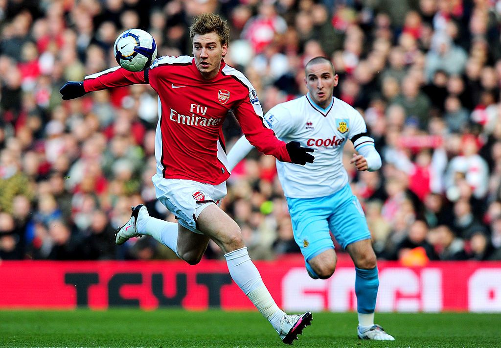 LONDON, ENGLAND - OCTOBER 19:  Nicklas Bendtner of Arsenal reacts during the Barclays Premier League match between Arsenal and Norwich City at Emirates Stadium on October 19, 2013 in London, England.  (Photo by Paul Gilham/Getty Images)