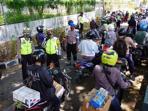 Razia Prokes Pengguna Jalan di Gresik, 7 Pelanggar Terjaring