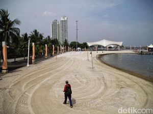 Hore Suasana Pantai Ancol yang Sudah Dibuka Lagi