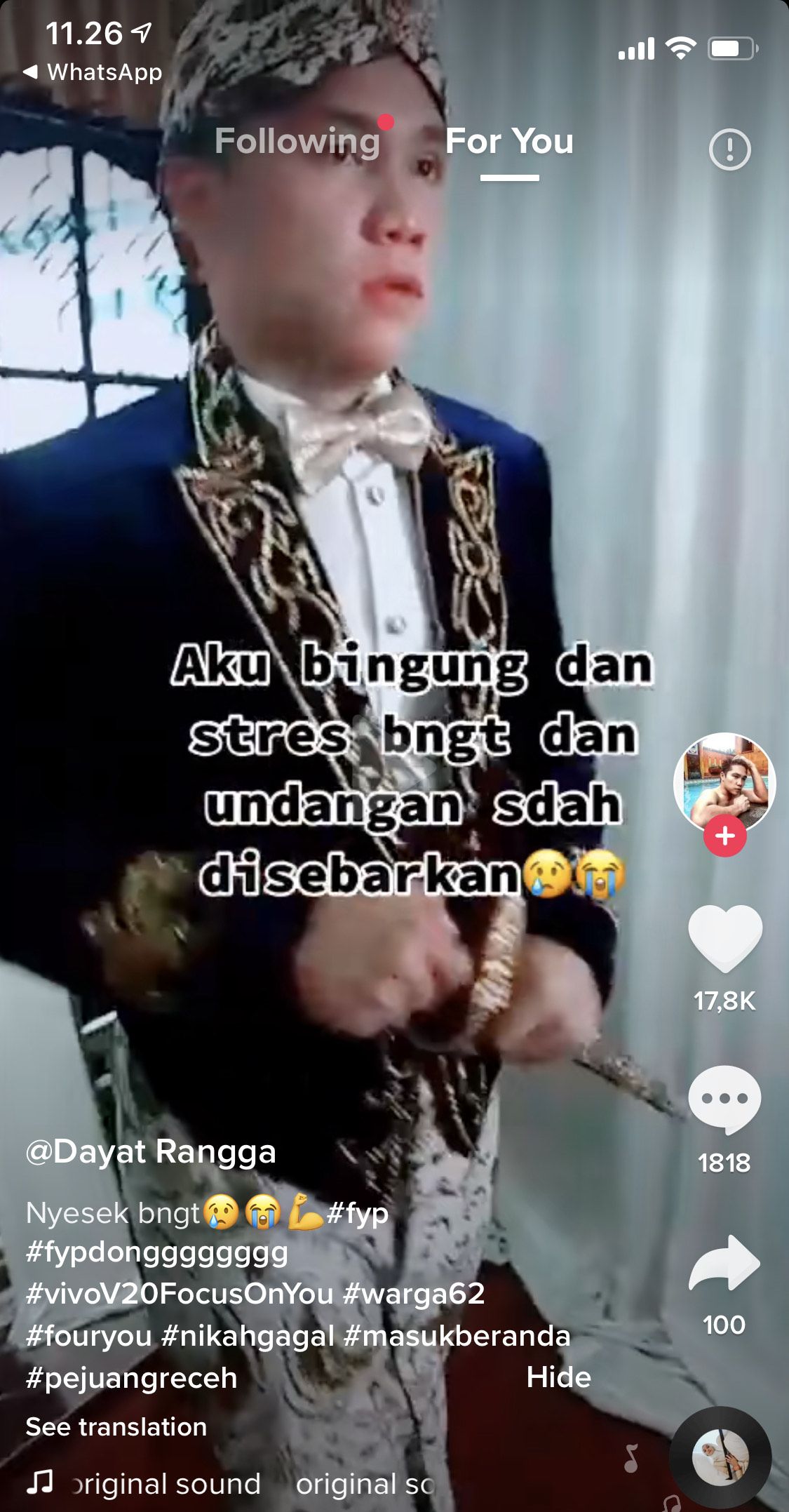 Kisah Dayat Rangga SH yang ditinggal menikah oleh calon istrinya