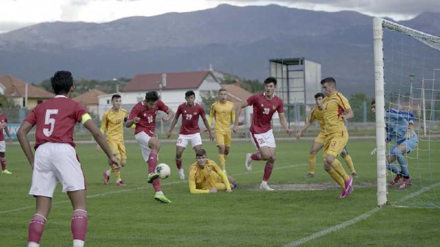 Laga uji coba Timnas Indonesia U-19 vs Makedonia Utara di Stadion NK Junak Sinj, Split, Kroasia, Minggu (11/10/2020). Timnas Indonesia menang 4-1 atas Macedonia Utara. pssi.org