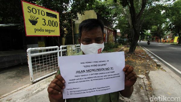 Pemiliknya Positif Corona, Warung Soto Solo Ini Ditutup