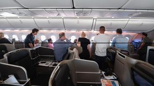 Foto Suasana Penerbangan ke Antah-berantah dari Qantas