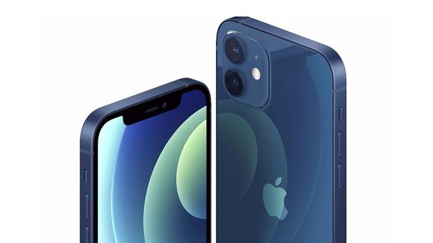 This image provided by Apple shows one of the new iPhone 12 equipped with technology for use with faster new 5G wireless networks that Apple unveiled Tuesday, Oct. 13, 2020. (Apple via AP)