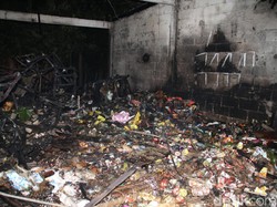 1 Ruko Sembako di Pasar Pelem Blora Kebakaran