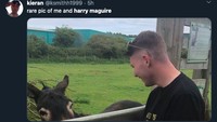Yang ini meledek Maguire sebagai keledai. (Foto: internet/Twitter)
