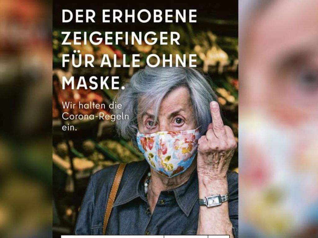 Iklan Badas Jerman, Acungkan Jari Tengah Buat Para Antimasker Iklan Badas Jerman, Acungkan Jari Tengah Buat Para Antimasker