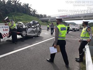 Kecelakaan Maut di Tol Pekanbaru-Dumai, 2 Orang Tewas