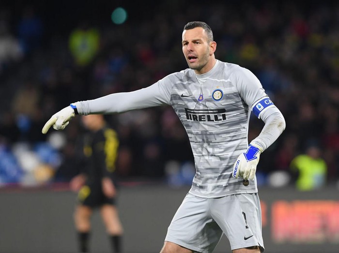 MILAN, ITALY - APRIL 27:  Ivan Perisic of FC Internazionale looks on during the Serie A match between FC Internazionale and Juventus at Stadio Giuseppe Meazza on April 27, 2019 in Milan, Italy.  (Photo by Emilio Andreoli/Getty Images)