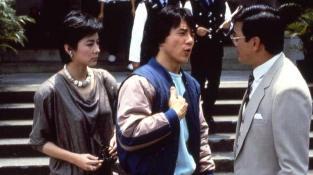 Brigitte Lin dan Jackie Chan dalam Police Story (1985)