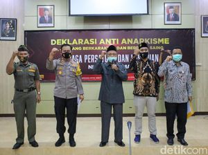 Elemen Masyarakat Jombang Tolak Anarkisme di Demo Omnibus Law