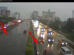 Hujan Deras Picu Genangan di Tol CTC hingga Japek