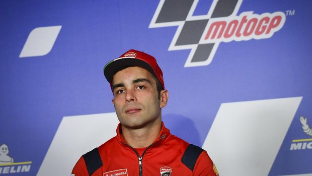 Danilo Petrucci di konferensi pers jelang MotoGP Aragon 2020.