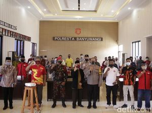 Soroti Pelajar di Aksi Demo Anarki, Polisi Banyuwangi Gelar Deklarasi Damai
