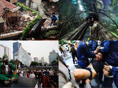 Top 5 Foto Pekan Ini: Longsor di Ciganjur-Aksi PA 212-Bangkok Bergolak