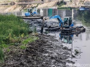Pengerukan Pulau di Danau Setiabudi Barat