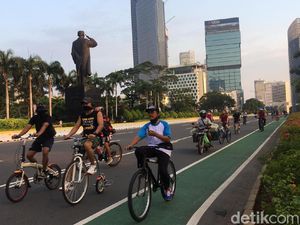 Pagi ini, Pesepeda Dominasi Jalan Sudirman-Thamrin